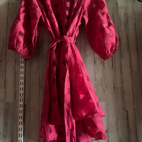 Pink Geometric Patterned Dress - Picture 3 of 13